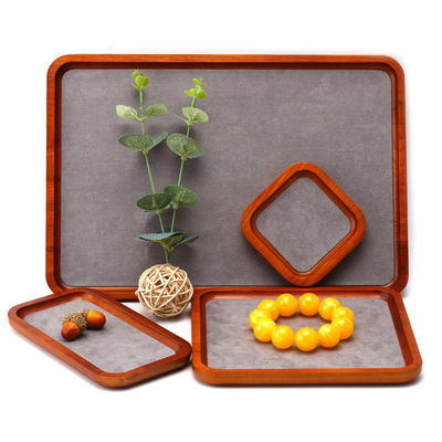 comprare Gioielli in legno Red Edge Requisiti Super Fibre Lining Exhibition Display Trays online manufacture