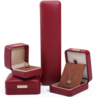 Effetto galleggiante Red PU Leather Luxury Jewelry Packaging Box Set con barra d'oro