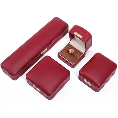 Effetto galleggiante Red PU Leather Luxury Jewelry Packaging Box Set con barra d'oro