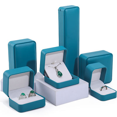 Pavone verde accattivante gioielleria in pelle finta confezionamento scatola set cassa di lusso