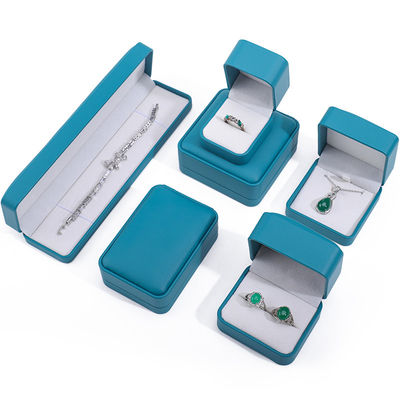 Pavone verde accattivante gioielleria in pelle finta confezionamento scatola set cassa di lusso