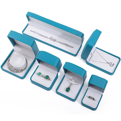 Pavone verde accattivante gioielleria in pelle finta confezionamento scatola set cassa di lusso