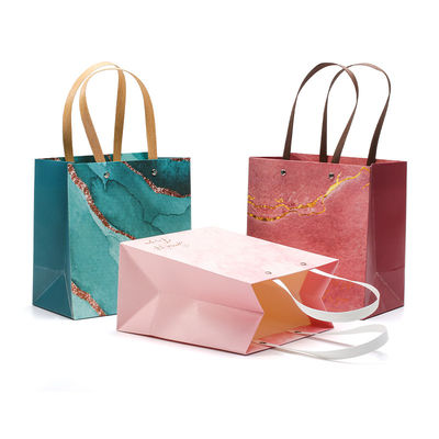 Borsa di carta di cartone di lusso di lusso con manico