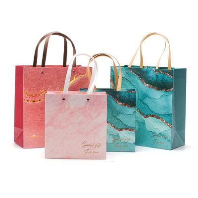 Borsa di carta di cartone di lusso di lusso con manico