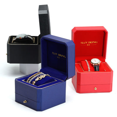 Logo personalizzato Cartone di cartone rigido Cartone di orologio imballaggio Organizzatore di stoccaggio di lusso con cassetto