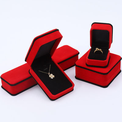 Casella di gioielli in velluto nobile fatta a mano anello d'angolo rotondo casella per bracciale per orecchie pendente