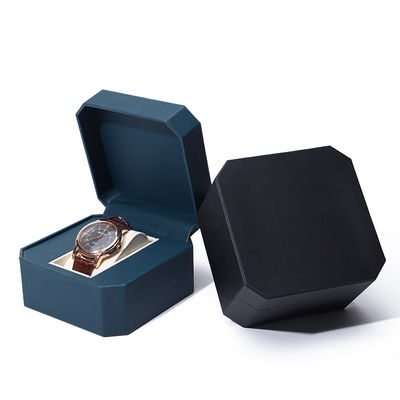 Octagonale elegante orologio in pelle di lusso scatola con rivestimento di velluto morbido per regalo