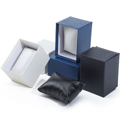 Pebble Grain Paper Watch Packaging Box Hard Luxury Storage Case Logo personalizzato