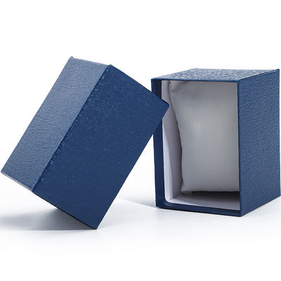 Pebble Grain Paper Watch Packaging Box Hard Luxury Storage Case Logo personalizzato