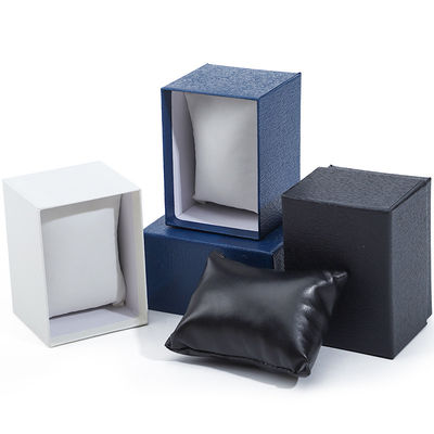 Pebble Grain Paper Watch Packaging Box Hard Luxury Storage Case Logo personalizzato