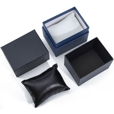 Pebble Grain Paper Watch Packaging Box Hard Luxury Storage Case Logo personalizzato