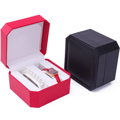 Cassa di custodia per orologi in pelle ottagonale Compartimenti multipli per l' imballaggio regalo