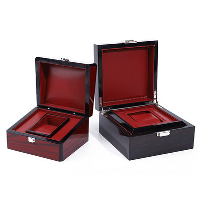 Squisito lucido di legno di lusso orologio custodia custodia custodiabile