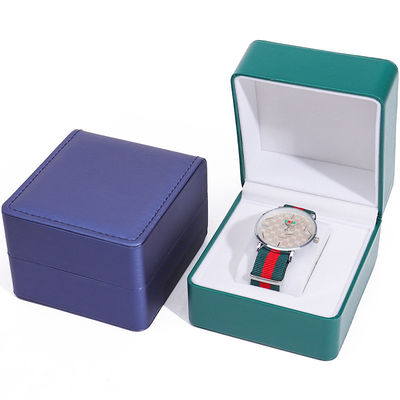Finitura spazzola Falso cuoio orologio scatola di stoccaggio quadrato porta lusso per San Valentino