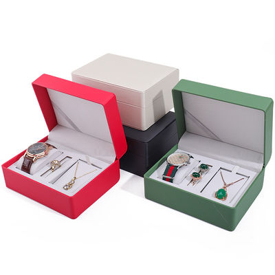 Cassa per orologi in pelle finta elegante e multifunzione Cassa per orologi in pelle finta custodita