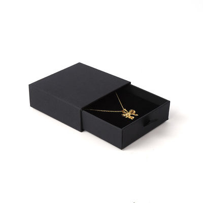 Manifattura all'ingrosso Eco-friendly regalo di lusso Gioielleria Scatola personalizzata Logo personalizzato Anello Colletto Orecchino Braccialetto Imballaggio nero Cartone Carta cassetto Gioielleria Scatola