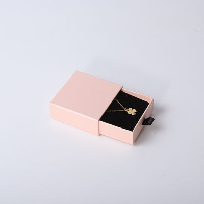 Manifattura all'ingrosso Eco-friendly regalo di alta qualità gioielleria scatola personalizzata anello personalizzato collana orecchino braccialetto imballaggio cartone rosa cassetto carta gioielleria scatola con logo