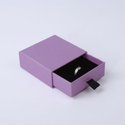 Manifattura all'ingrosso Eco-friendly regalo di alta qualità gioielleria scatola personalizzata anello personalizzato collana orecchino braccialetto imballaggio cartone viola cassetto carta gioielleria scatola con logo