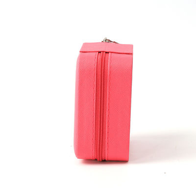 Gioielli di lusso Cassa da regalo portabili di pelle piccola rosa gioielli rossi organizzatore di viaggio