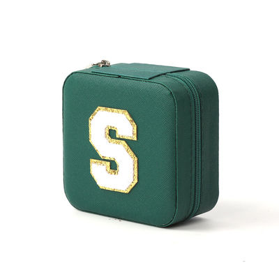 Gioielleria Cassa di deposito per regali Custom Portable Small Leather Dark Green Gioielleria Organizzatore Gioielleria Cassa di deposito