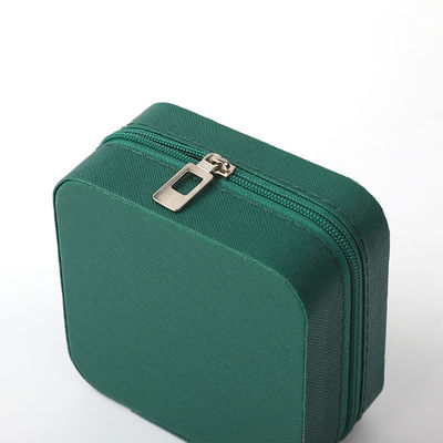 Gioielleria Cassa di deposito per regali Custom Portable Small Leather Dark Green Gioielleria Organizzatore Gioielleria Cassa di deposito