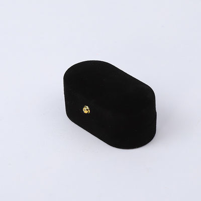 comprare Gioielli di velluto nero personalizzati imballaggio matrimonio fidanzamento doppio anello gioielli di lusso scatola online manufacture
