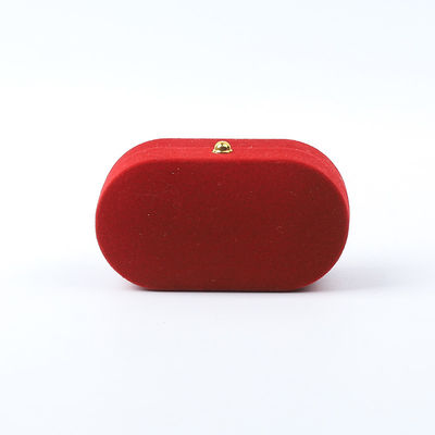 comprare Casella di gioielli di lusso personalizzata con gioielli di velluto rosso personalizzati confezionamento matrimonio fidanzamento doppio anello online manufacture