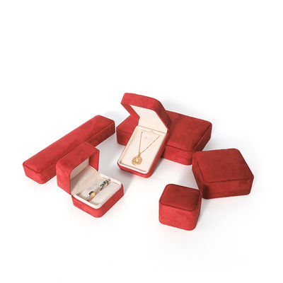 3D Printing Premium Red Jewelry Box Packaging for Big Necklace Bracelet Earrings Ring Set
