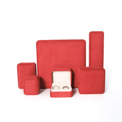 3D Printing Premium Red Jewelry Box Packaging for Big Necklace Bracelet Earrings Ring Set