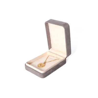 Scatola per imballaggio di gioielli grigio premium personalizzata di alta gamma per set di gioielli grandi, collana, bracciale, orecchini, anello