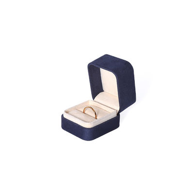 China Manufacturing Wholesale Premium Blu Jewellery Packaging Box Custom Hign End Big Jewelry Set Collare Bracelet Earrings Ring Packaging Handmade Square Velvet Blue Jewelry Box With Logo