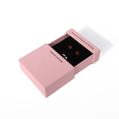 Cina produzione all'ingrosso di alta qualità Collana Orecchini Bracciale anello scatola Imballaggio gioielli Personalizzato Personalizzato Eco Friendly Cartone Carta rosa Scatola per gioielli a cassetto con logo
