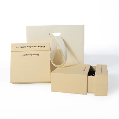 comprare Cina fabbricazione all'ingrosso di alta qualità Colletto Orecchini Braccialetto anello scatola Gioielli imballaggio personalizzato Custom Eco Friendly Cartone Carta Giallo cassetto Gioielli scatola con logo online manufacture