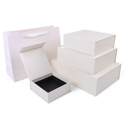Produzione all'ingrosso di alta qualità Scatola regalo magnetica Imballaggio Logo personalizzato lusso Eco-compatibile Cartone Carta Bianca Scatola portagioie magnetica