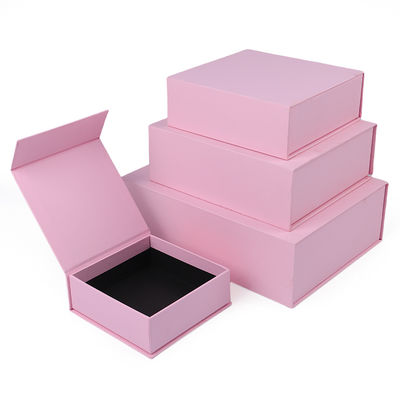 Manifattura all'ingrosso di alta qualità Magnetic Gift Box Packaging Logo personalizzato lusso Eco Friendly Cartone Carta rosa Magnetic Jewelry Box