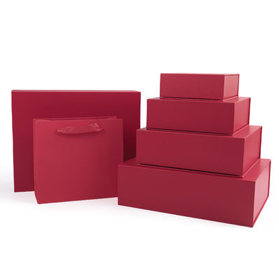 Manifattura all'ingrosso di alta qualità Magnetic Gift Box Packaging Logo personalizzato lusso Eco Friendly Cartone Carta rosso Magnetic Jewelry Box