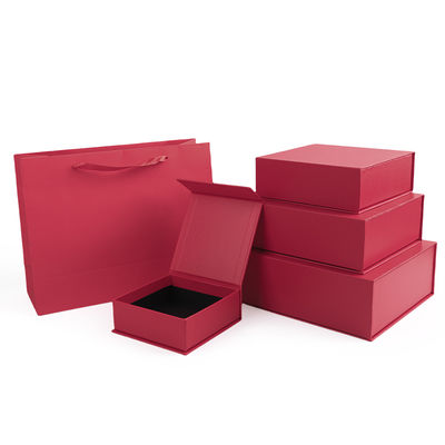 Manifattura all'ingrosso di alta qualità Magnetic Gift Box Packaging Logo personalizzato lusso Eco Friendly Cartone Carta rosso Magnetic Jewelry Box