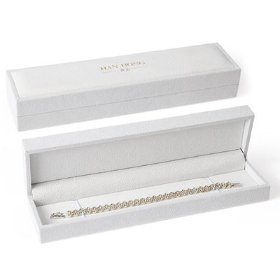 Scatola portagioie quadrata bianca in velluto di alta gamma per confezionamento bracciali, collane e anelli