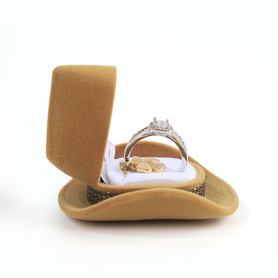 customizabile personalizzato gioielli di velluto cowboy anello casella per i regali di Natale