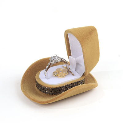 customizabile personalizzato gioielli di velluto cowboy anello casella per i regali di Natale