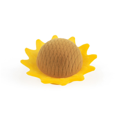 portagioie giallo in velluto di girasole personalizzato di alta qualità per anelli