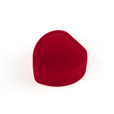 scatola portagioie rossa a forma di cuore in velluto di alta gamma personalizzabile per San Valentino