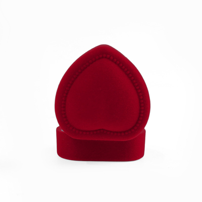 scatola portagioie rossa a forma di cuore in velluto di alta gamma personalizzabile per San Valentino