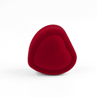 scatola portagioie rossa a forma di cuore in velluto di alta gamma personalizzabile per San Valentino