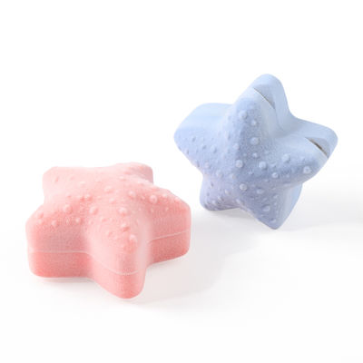 Confezione di gioielli con scatola ad anello in velluto a forma di stella marina personalizzata OEM con logo