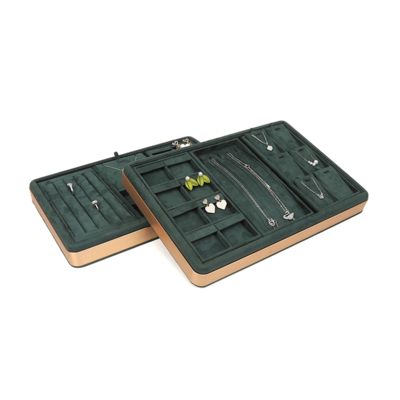 OEM Luxury Velvet Jewelry Trays Logo personalizzato Organizzatore Gioielli Trays Gioielli Set Display