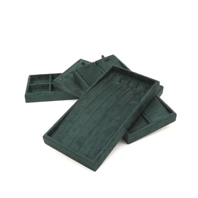 OEM Luxury Velvet Jewelry Trays Logo personalizzato Organizzatore Gioielli Trays Gioielli Set Display