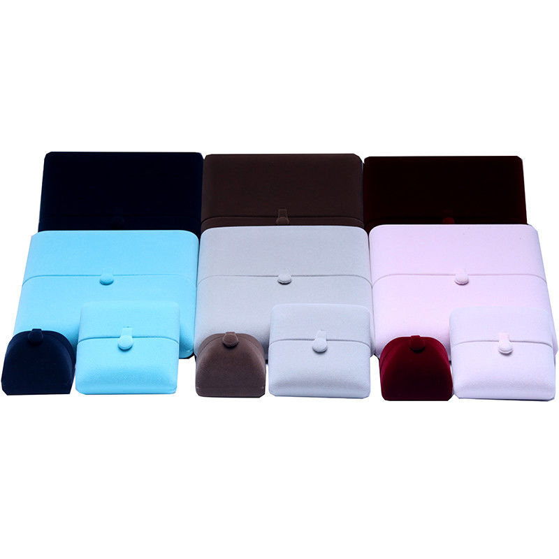 10*10*3cm Hanhong Logo personalizzato Gioielli di lusso Scatola di imballaggio Collare di velluto Anello Braccialetto Orecchini