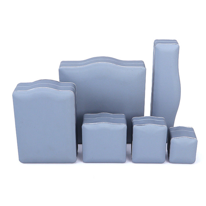 Casella di gioielli di lusso in pelle grigio PU per braccialetto con collane d'anello Packaging di Hanhong