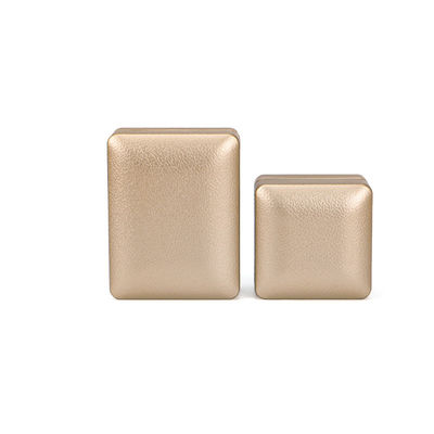 Pacchetto gioielli Hanhong Gold Leather LED Ring Box con Silk Screen Print e luce